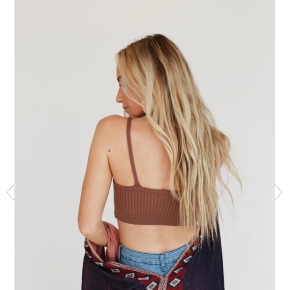 NWT Three Bird Nest Ribbed Knit Bralette size XS/S - Picture 4 of 8